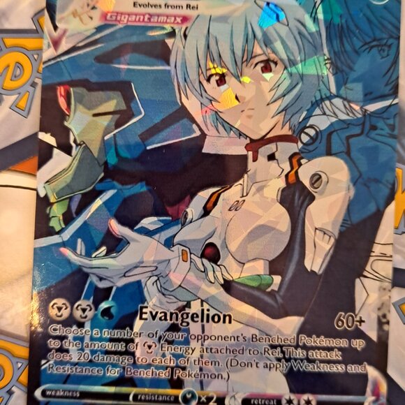 Asuka Langley and Rei Ayanami Pokemon Card bundle Neon Genesis Evangelion - Picture 5 of 11